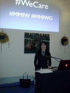 Leah Gazan speaking