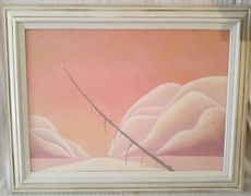 Winter landscape Quebec artist Roland Pichet