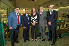 L to R: Chuck LaFleche, Dr. Bram Ramjiawan, Rivka Carmi, Mark Mendelson, Dr. Grant Pierce