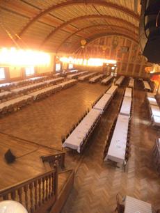 The second floor of the Hofbrauhaus beerhall in Munich where Hitler founded the Nazi party and delivered his speeches