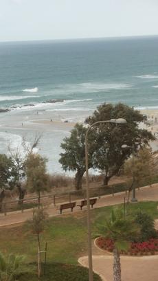 View of the sea from the promenade in Netanya
