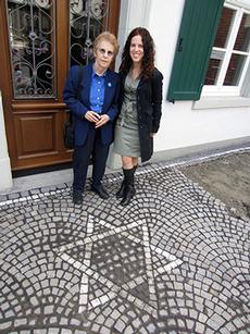 Ruth and Susan Muscovitch in front of Humberghaus, Dingden, Germany