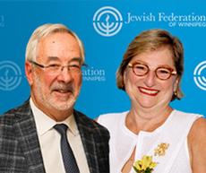 Joel Lazer President and Elaine Goldstine CEO of the Jewish Federation of Winnipeg