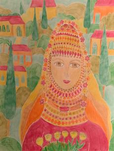 Yemenite Bride in Traditional Headdress #1