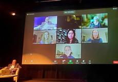 Al Benarroch in zoom conversation with members of the film Orchestrating Change