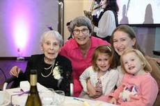 Marjorie Blankstein (L-R) with her family