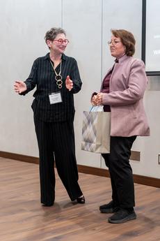 Elaine Goldstine, President of BGU Canada's Wpg Chapter with Ellen Markus